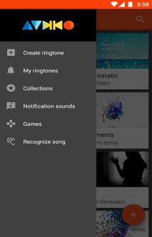 Приложение Аудико - системные звуки, новые мелодии, рингтоны - на Android
